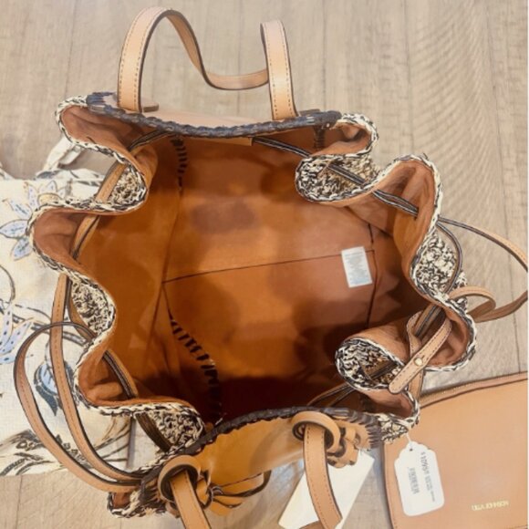 NWT Ulla Johnson Daphne Braided Drawstring Tote Bag - Picture 4 of 12